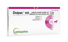 DOLPAC VET TABLETIT SUURILLE KOIRILLE 500,70/124,85/125 mg tabl (10-75 kg)3 fol
